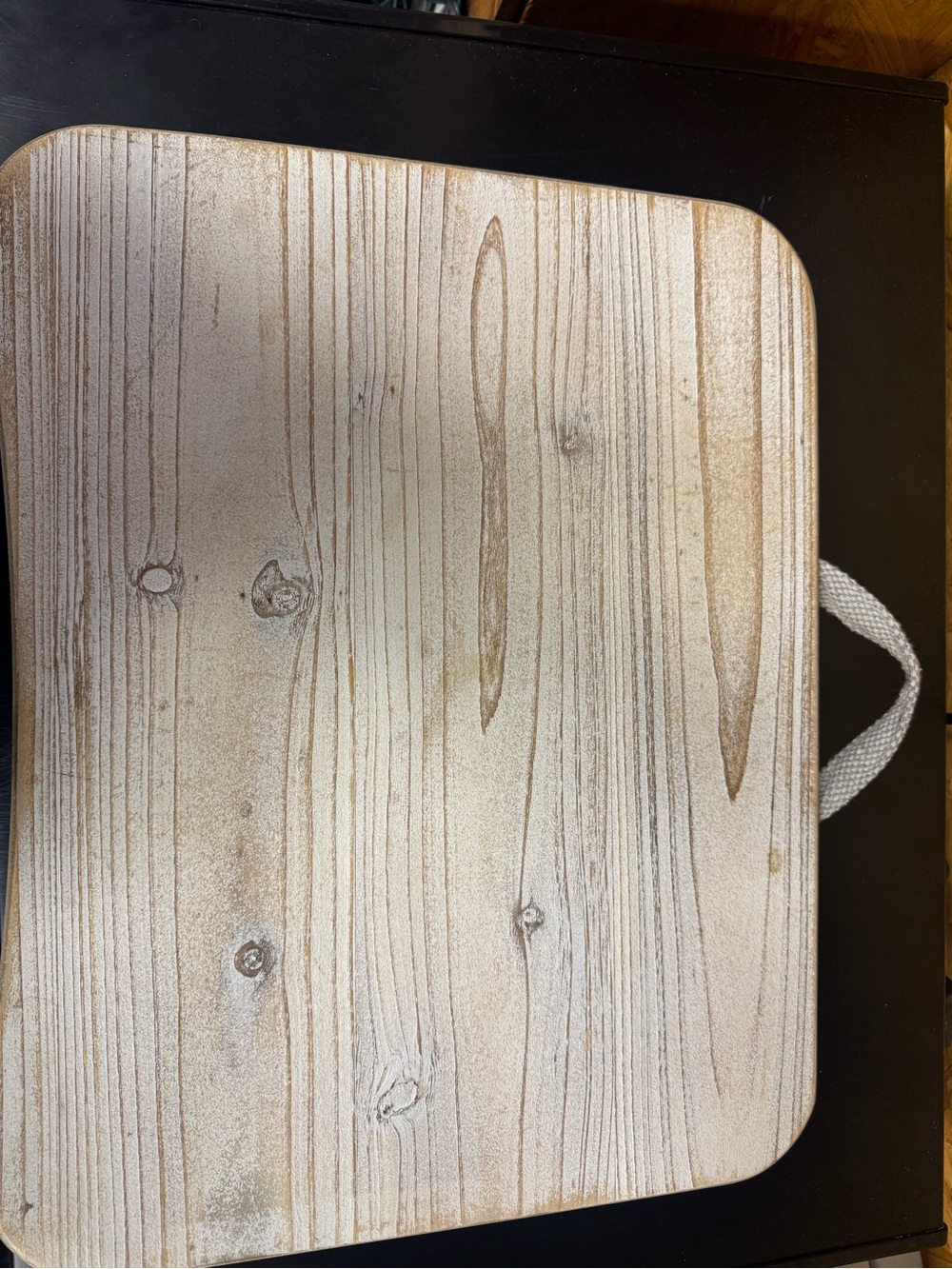 Wood-Grain Lap Desk with Handle - Beige/Tan